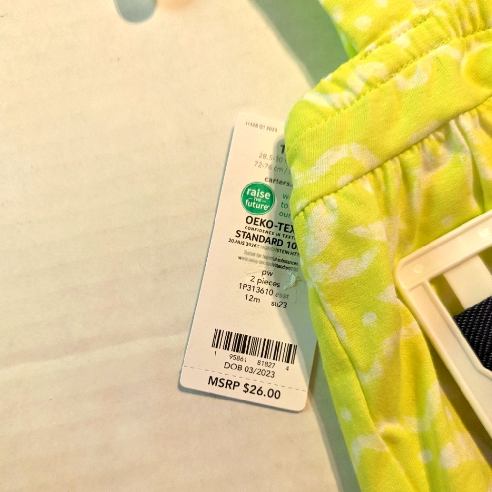 Little Girls Summer Short 2 Piece Set BNWT Size 12 Months - Picture 4 of 6